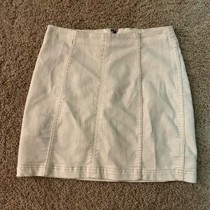 FREE PEOPLE white jean skirt